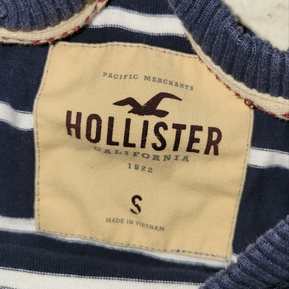 Hollister 2Pc Mens Striped Shirts Bundle Value Pack Long Sleeve Blue Size Small - Picture 9 of 10